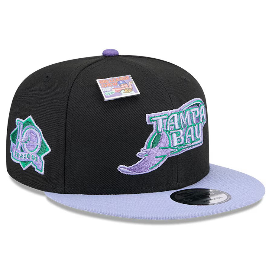 Tampa Bay Rays New Era Grape Big League Chew Flavor Pack 9FIFTY Snapback Hat - Black/ Purple - UKASSNI