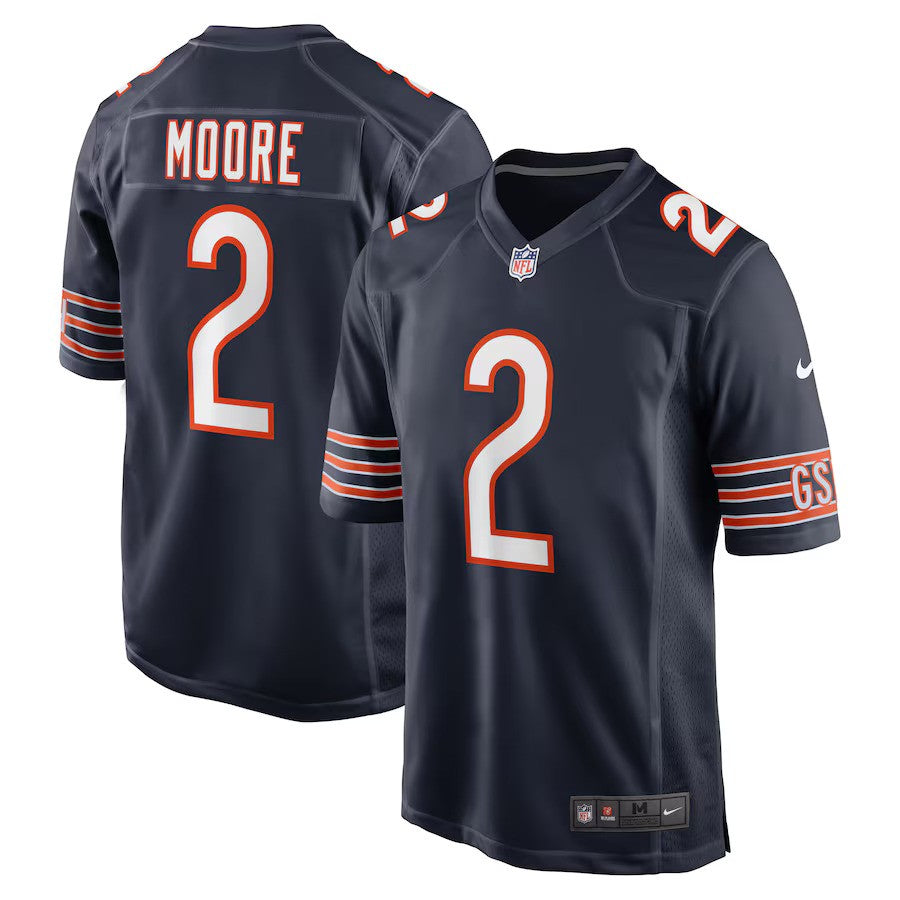 D.J. Moore NFL Chicago Bears Nike Team Color Game Jersey – Navy (USA Stock) - UKASSNI