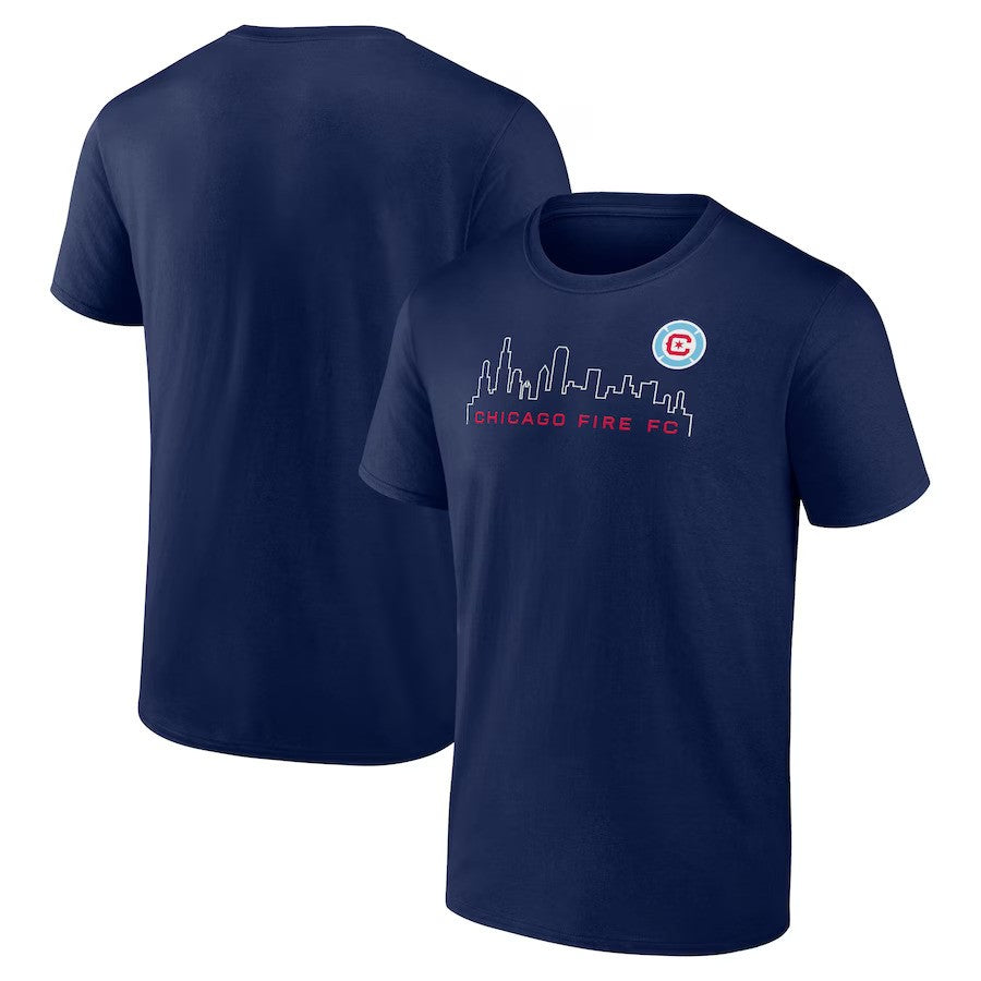 Chicago Fire Fanatics Branded Team Hometown Collection T-Shirt - Navy - UKASSNI