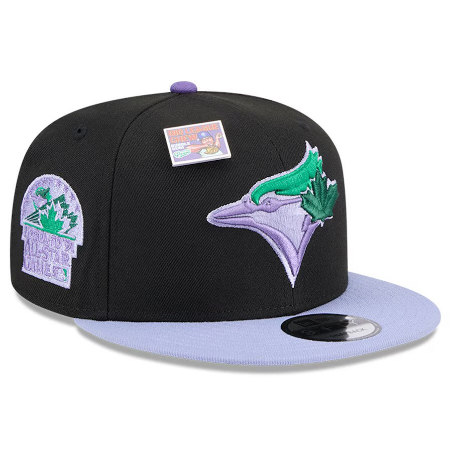Toronto Blue Jays New Era Grape Big League Chew Flavor Pack 9FIFTY Snapback Hat - Black/ Purple - UKASSNI