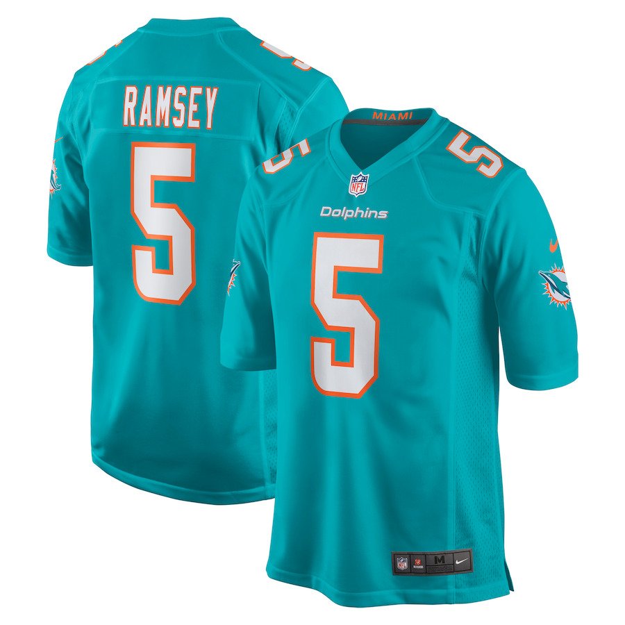 Miami Dolphins Jalen Ramsey Nike Team Color Game Jersey - Aqua - Medium - NFL UK American Football - UKASSNI
