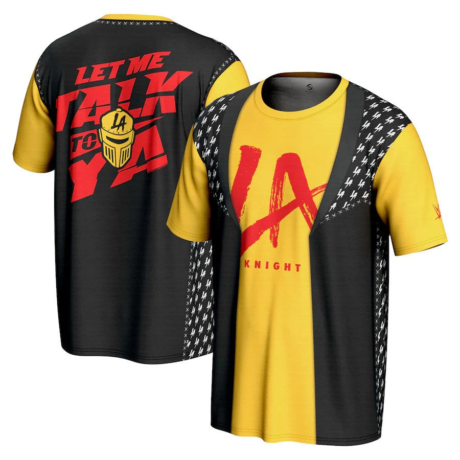 LA Knight WWE ProSphere Vest T-Shirt – Yellow (USA Stock) - UKASSNI