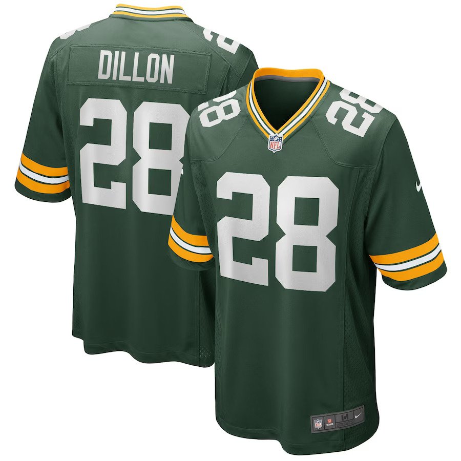 AJ Dillon Green Bay Packers Nike Game Player Jersey - Green - UKASSNI