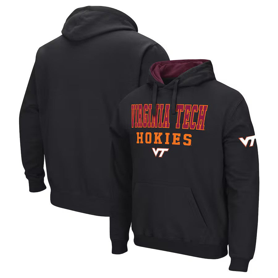 Virginia Tech Hokies Colosseum Sunrise Pullover Hoodie - Black - UKASSNI