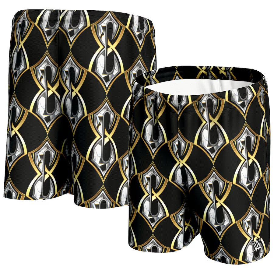 Charlotte Flair WWE ProSphere Logo Shorts – Black (USA Stock) - UKASSNI