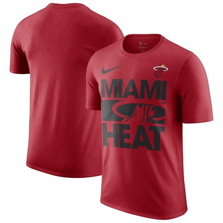 Miami Heat NBA Nike Courtside This Is Our Year T-Shirt - Red - UKASSNI