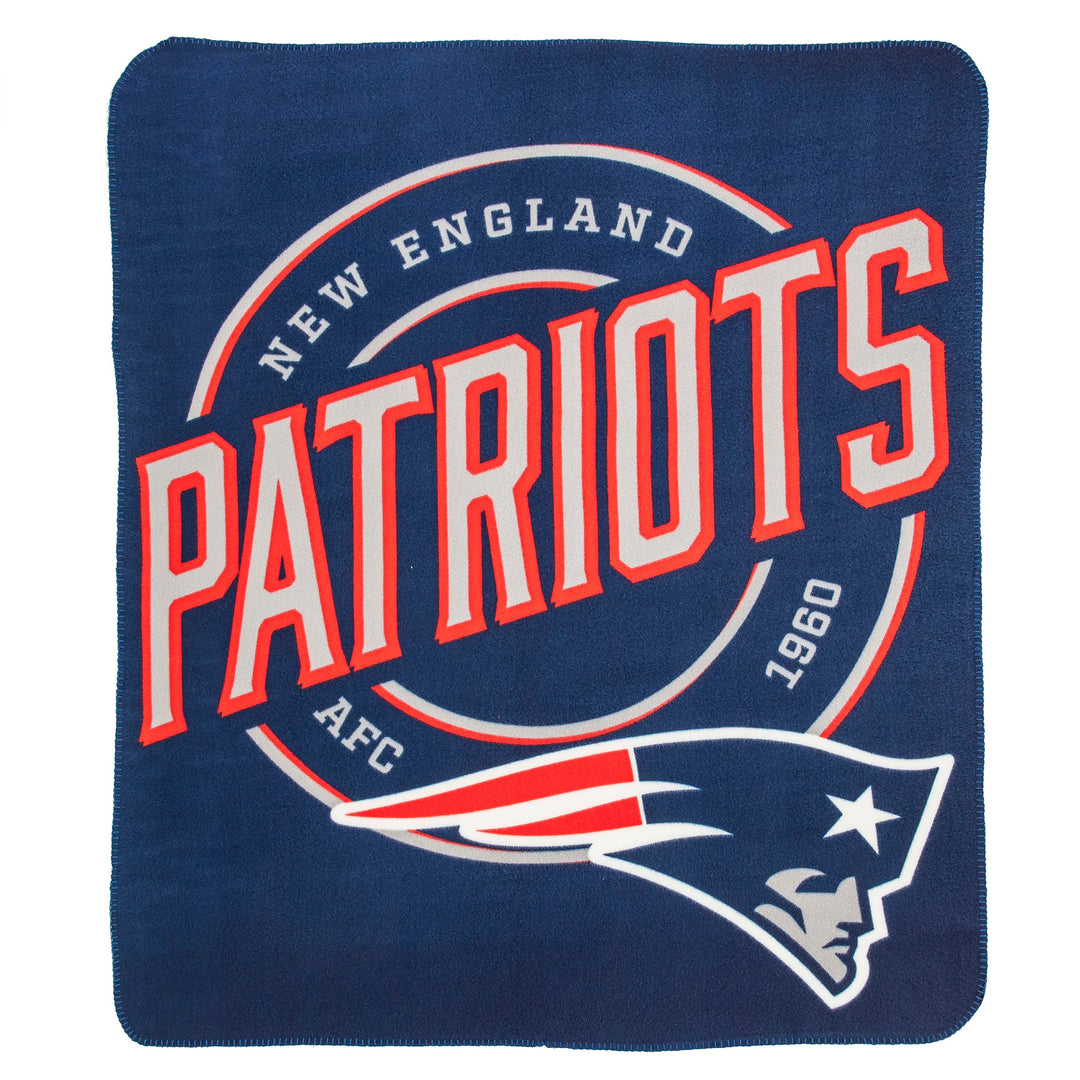 New England Patriots NFL 50″ × 60″ Unisex Fleece Throw Blanket – (UK Stock) - UKASSNI