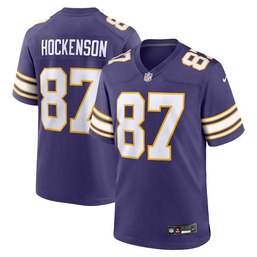 T.J. Hockenson Minnesota Vikings Nike Classic Player Game Jersey - Purple - UKASSNI