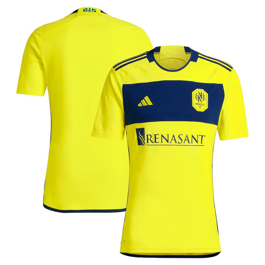 Nashville SC adidas 2024 The 615 Kit Replica Jersey - Yellow - UKASSNI