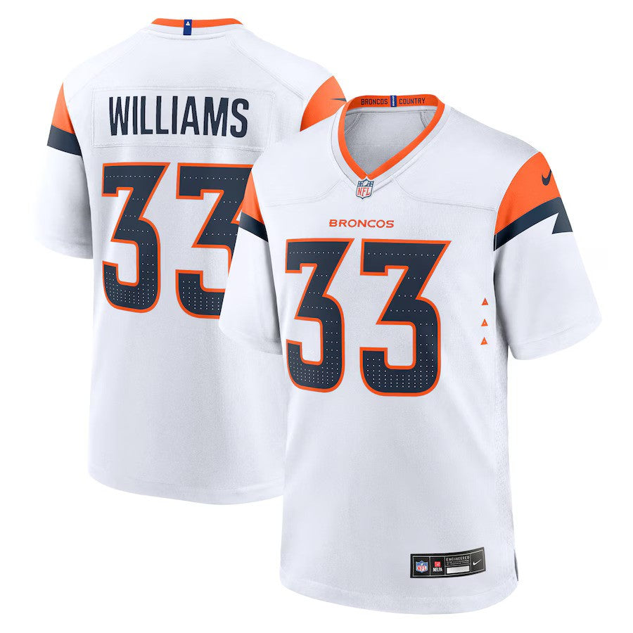Javonte Williams Denver Broncos Nike Game Jersey - White - UKASSNI