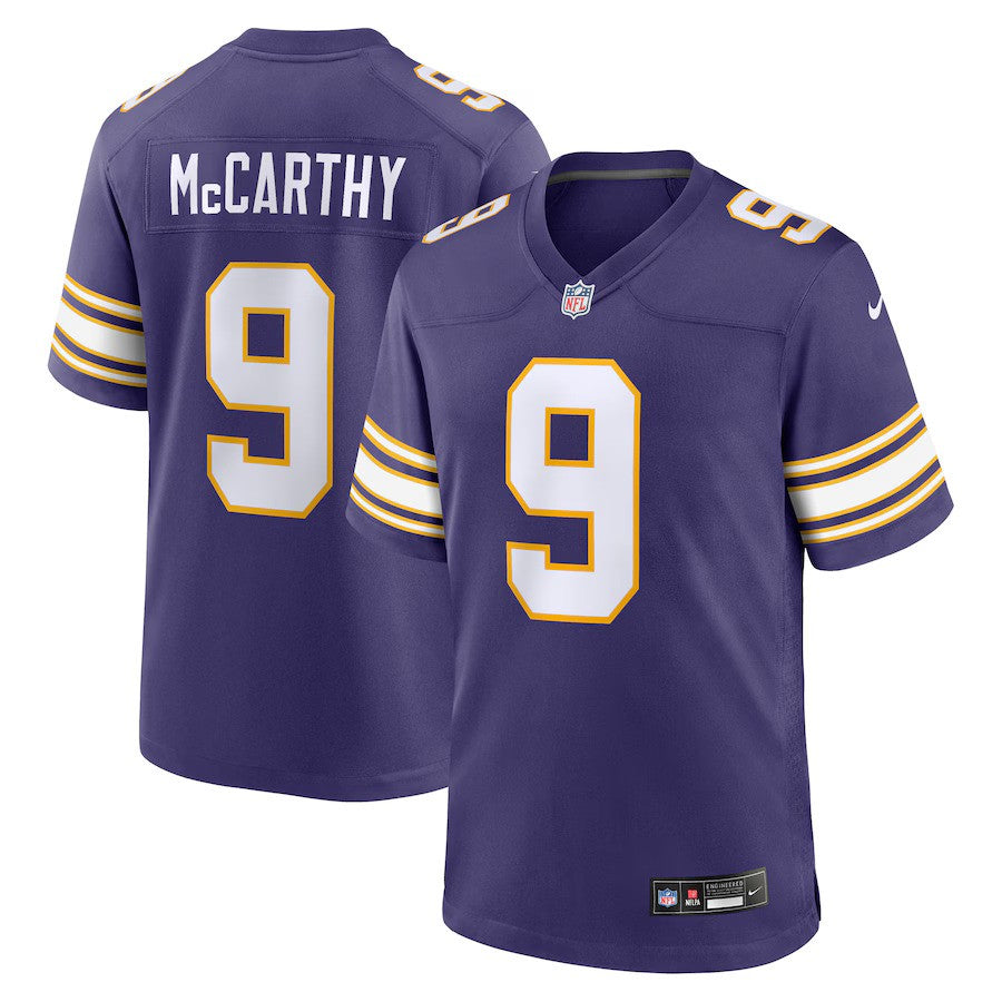 J.J. McCarthy Minnesota Vikings Nike 2nd Alternate 2024 NFL Draft First Round Pick Player Game Jersey - Purple - UKASSNI