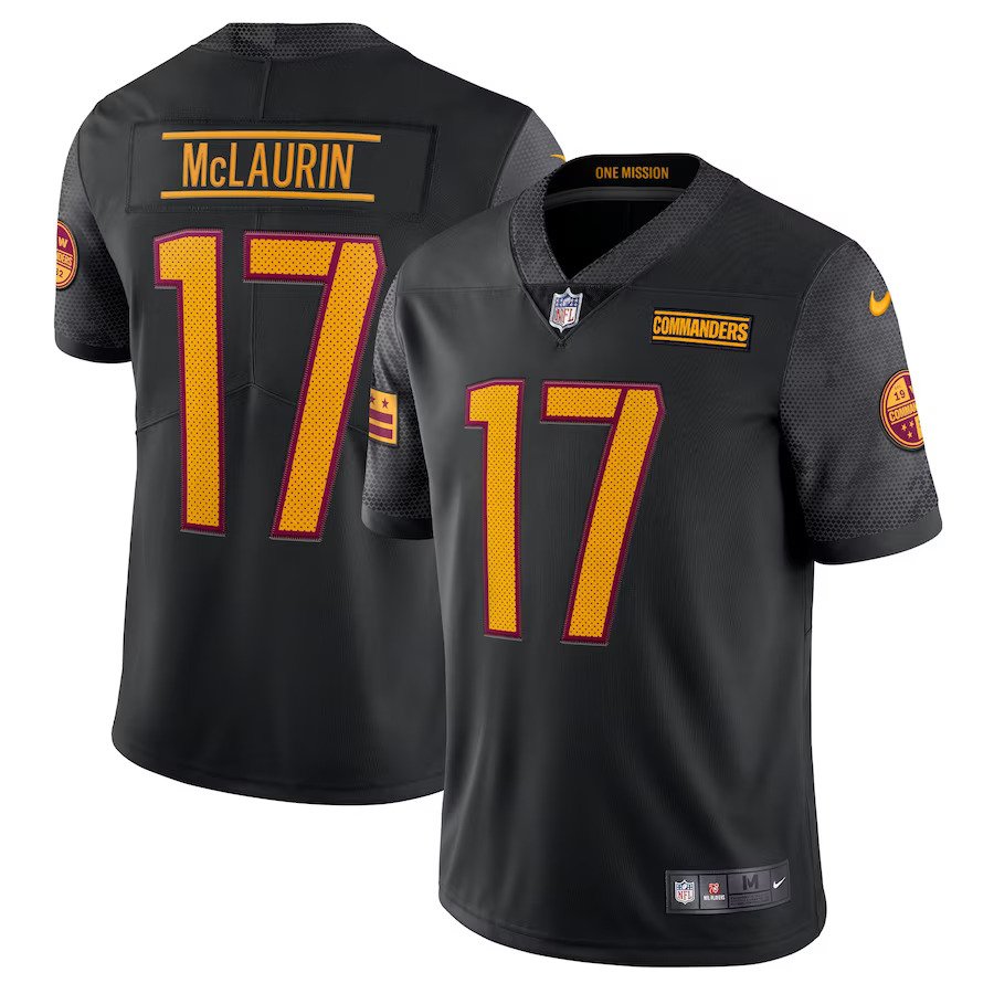 Washington Commanders NFL UK Terry McLaurin Nike Alternate Vapor Limited Jersey - Black - UKASSNI