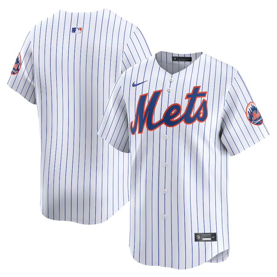 New York Mets Nike Home Limited Jersey - White - UKASSNI