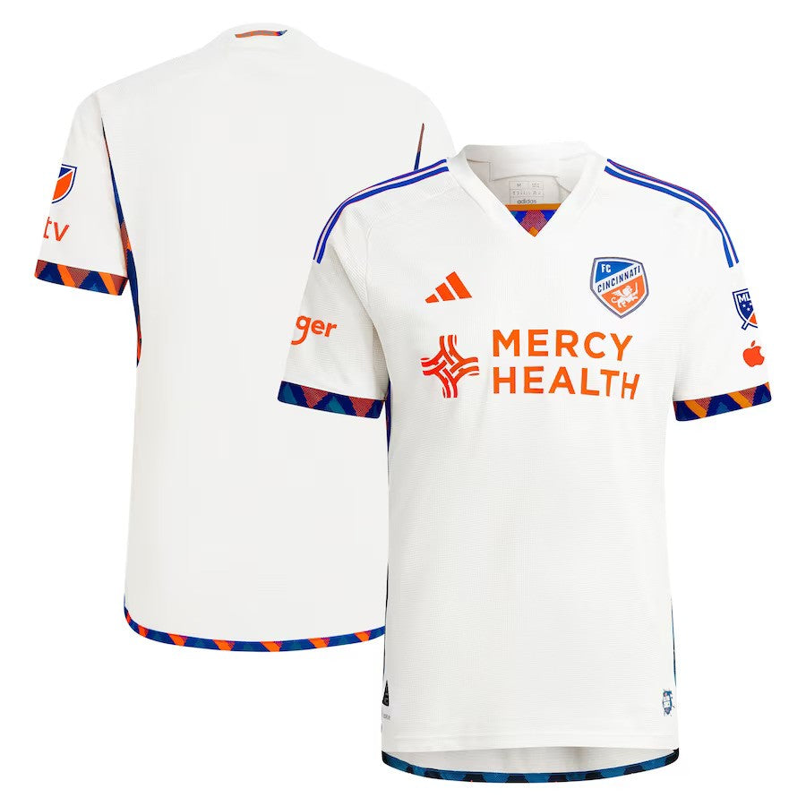 FC Cincinnati adidas 2024 The Canvas Kit Authentic Jersey - White - UKASSNI