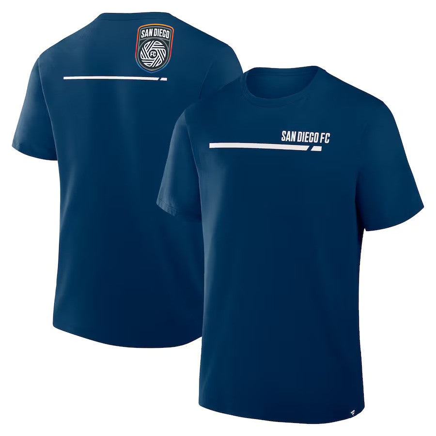 San Diego FC MLS Fanatics Corner Kick Legacy T-Shirt - Navy - UKASSNI