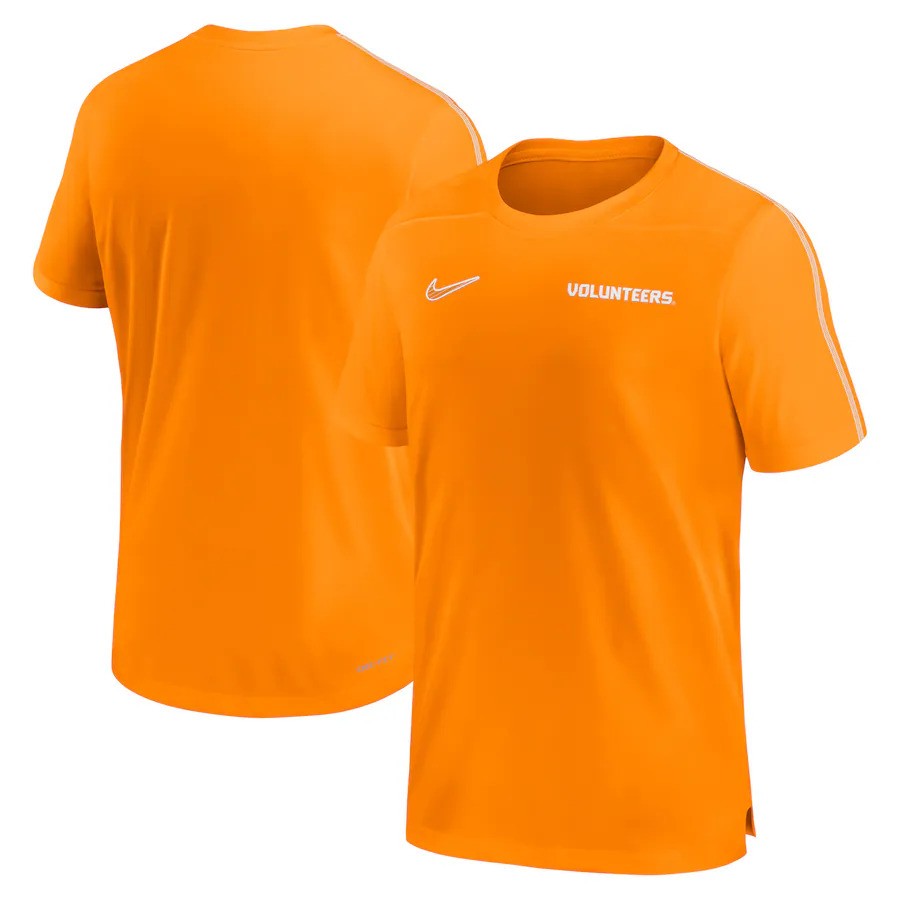 Tennessee Volunteers NCAA Nike 2024 Sideline Coach Performance Top – Tennessee Orange (USA Stock) - UKASSNI
