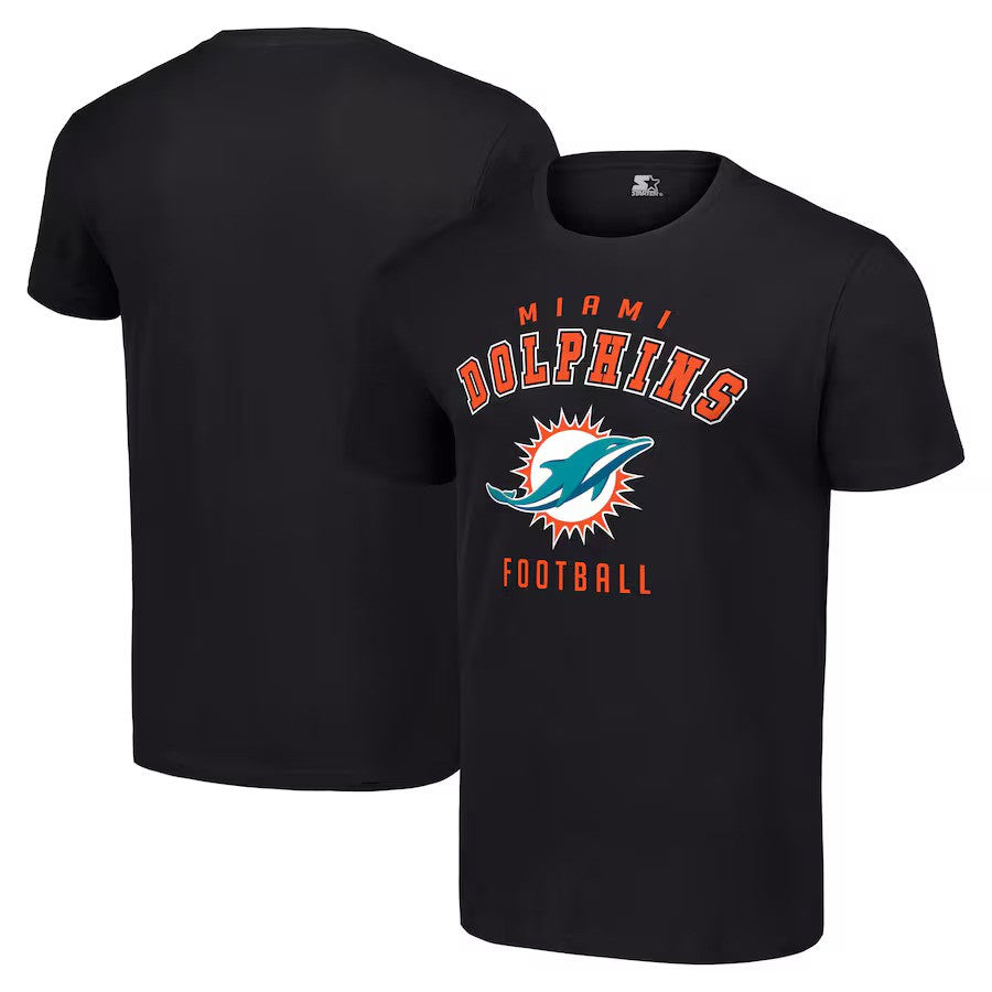 Miami Dolphins Starter Logo T-Shirt - Black - UKASSNI
