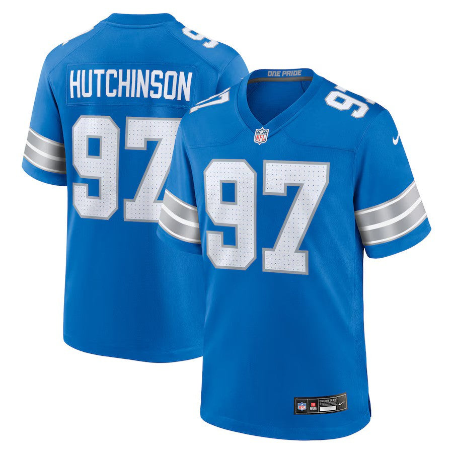 Aidan Hutchinson Detroit Lions Nike Game Jersey - Blue - UKASSNI