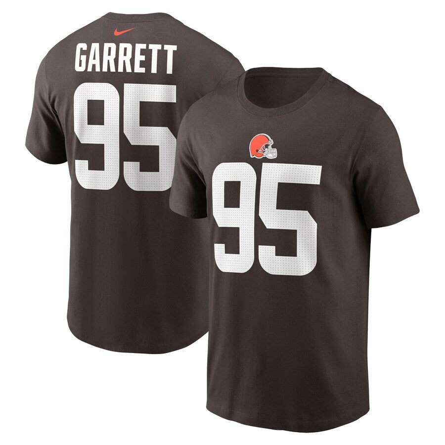Myles Garrett NFL Cleveland Browns Nike Player Name & Number T-Shirt – Brown (USA Stock) - UKASSNI