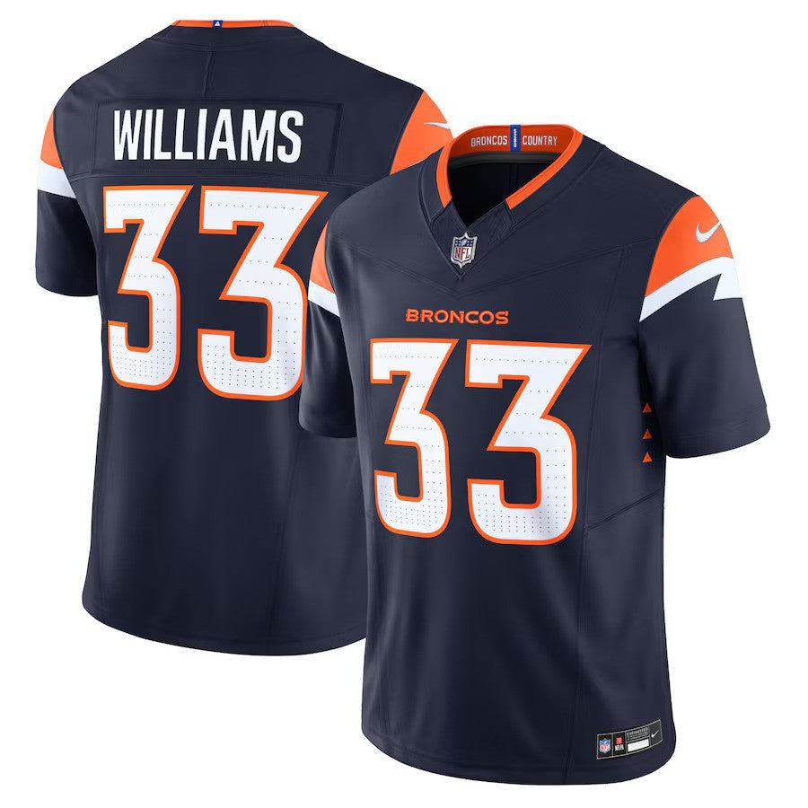 Javonte Williams Denver Broncos Nike Alternate Vapor F.U.S.E. Limited Jersey - Navy - UKASSNI