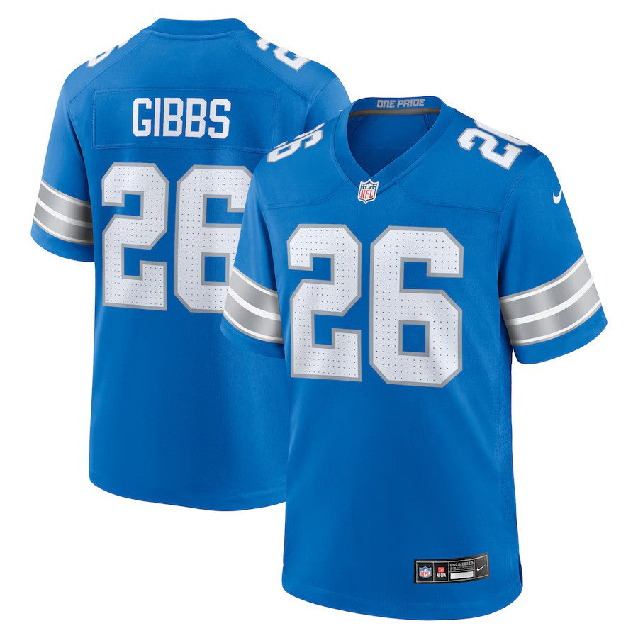 Jahmyr Gibbs Detroit Lions Nike Game Jersey - Blue - UKASSNI