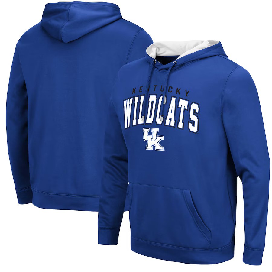 Kentucky Wildcats Colosseum Resistance Pullover Hoodie - Royal - UKASSNI