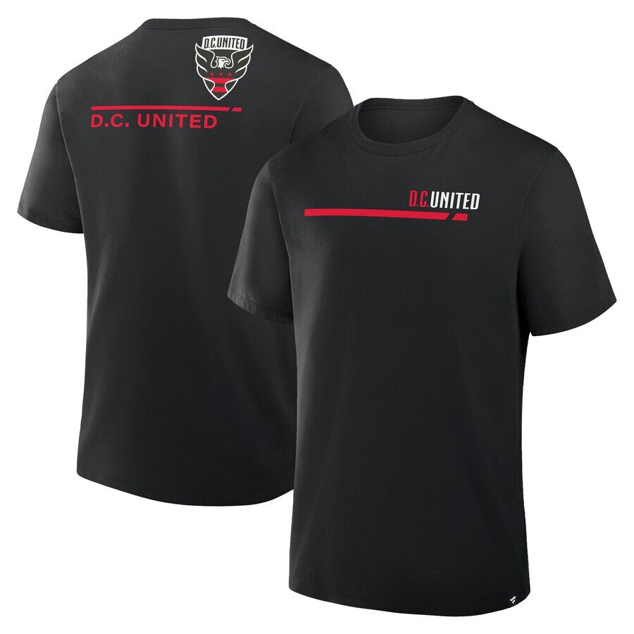 D.C. United MLS Fanatics Corner Kick Legacy Cotton T-Shirt - Black - UKASSNI