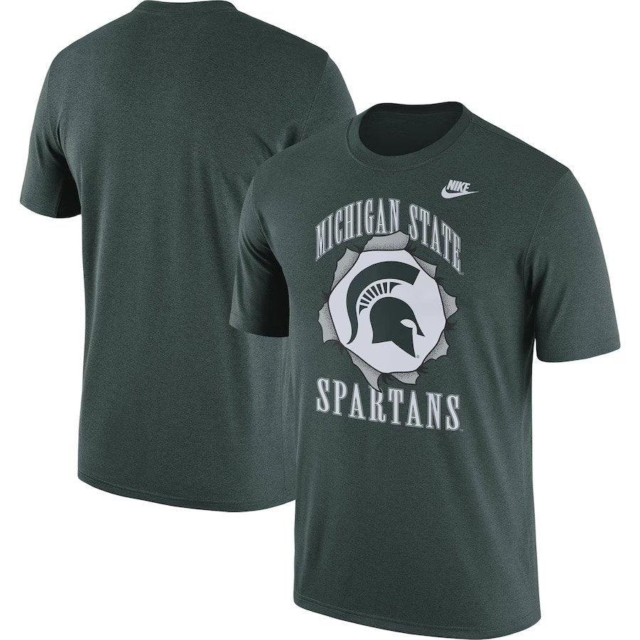 Michigan State Spartans Nike Campus Back to School T-Shirt - Green - UKASSNI