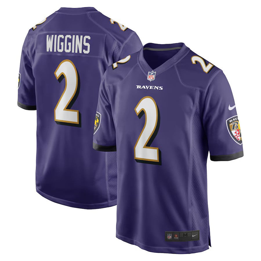 Nate Wiggins Baltimore Ravens Nike 2024 NFL Draft First Round Pick Player Game Jersey - Purple - UKASSNI