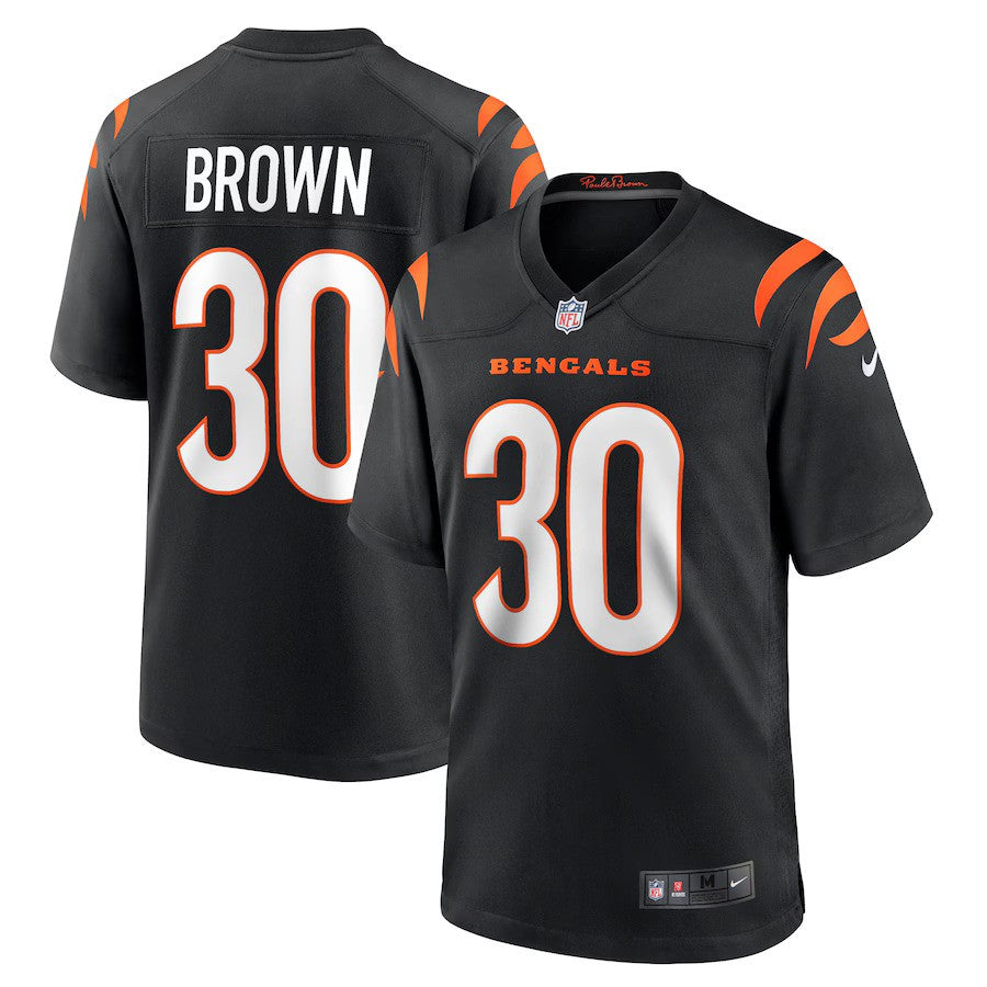 Chase Brown NFL Cincinnati Bengals Nike Team Game Jersey – Black (USA Stock) - UKASSNI
