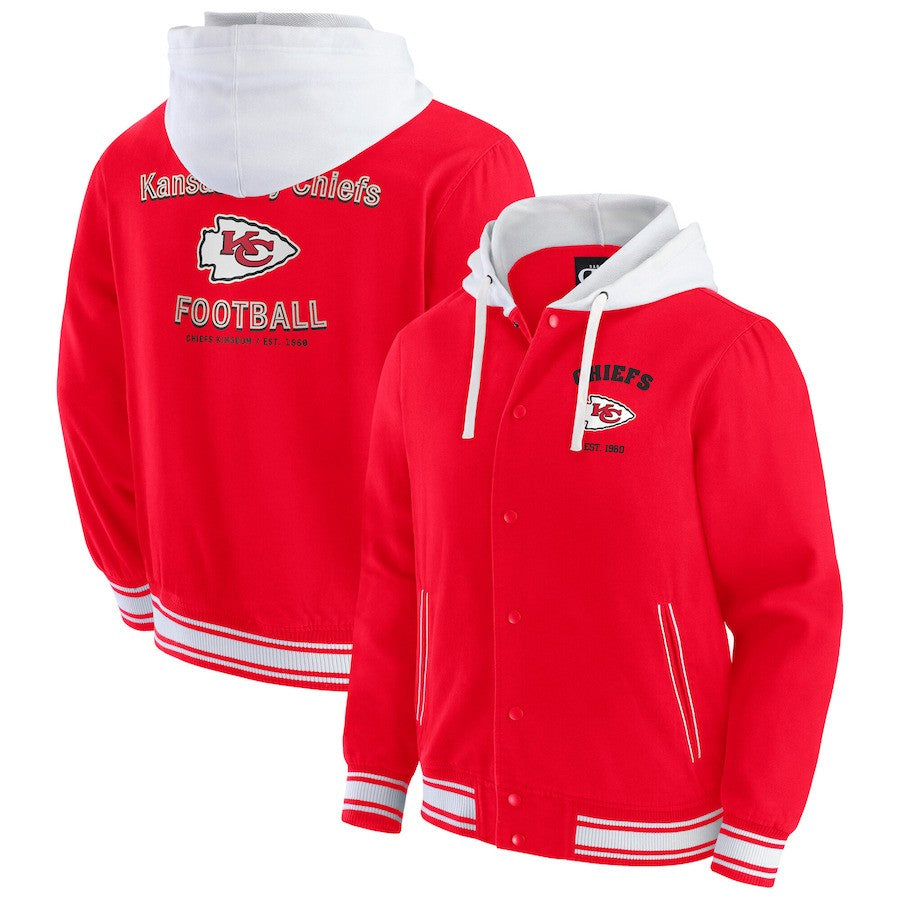 Kansas City Chiefs Darius Rucker Collection by Fanatics Full-Snap Hoodie Jacket – Red (USA Stock) - UKASSNI