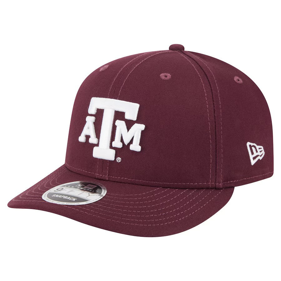 Texas A&M Aggies NCAA New Era Low Profile 9FIFTY Snapback Hat – Maroon (USA Stock) - UKASSNI