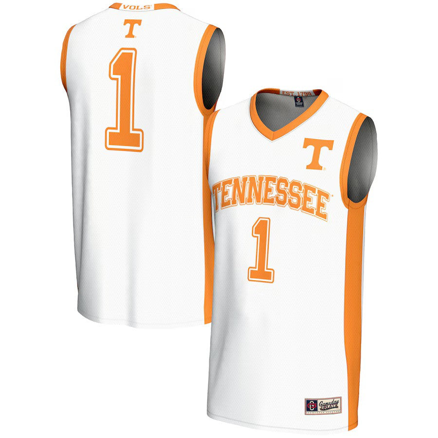 #1 Tennessee Volunteers NCAA GameDay Greats Unisex Lightweight Basketball Jersey - White - UKASSNI