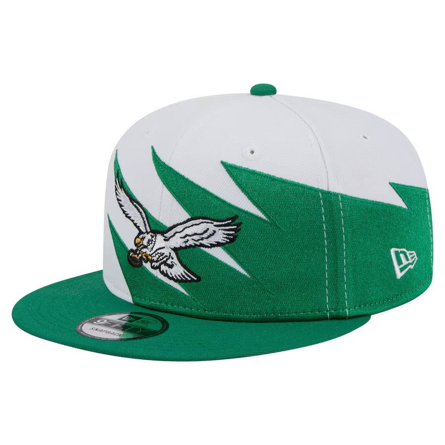 Philadelphia Eagles UK New Era Throwback Jagged 9FiFTY Snapback Hat - Kelly Green (UK Stock) - UKASSNI