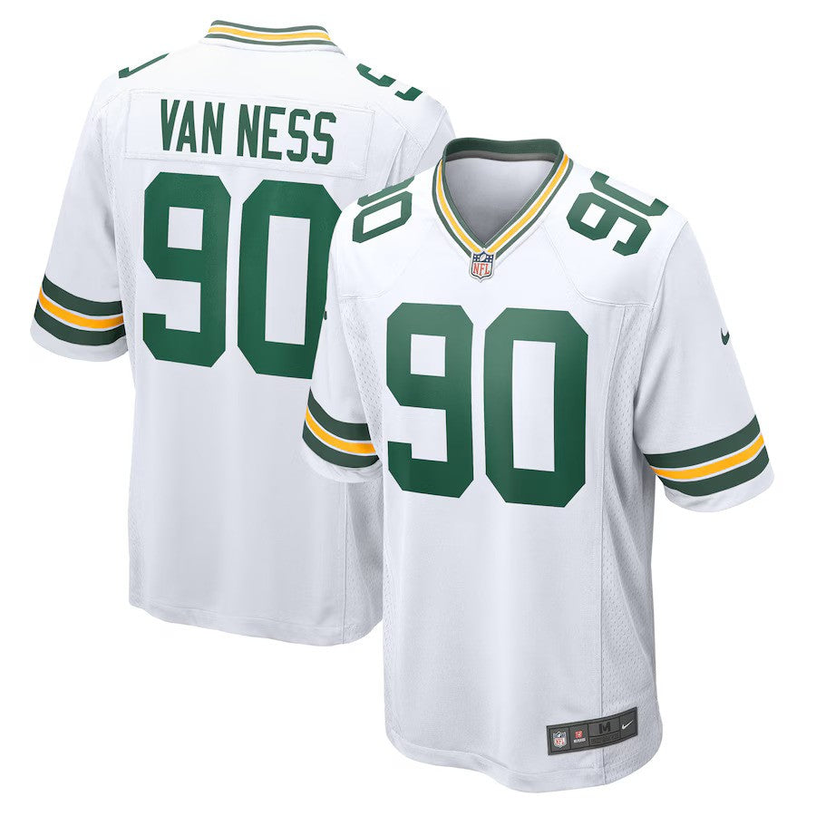 Lukas Van Ness NFL Green Bay Packers Nike Game Jersey – White (USA Stock) - UKASSNI