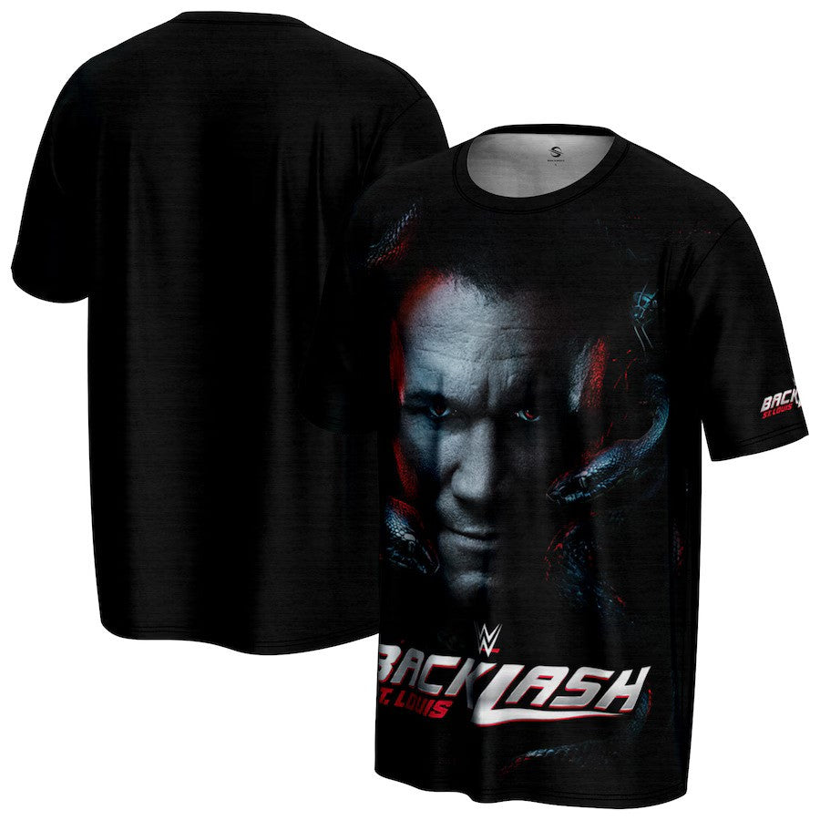 Randy Orton WWE ProSphere Backlash 2025 Key Art T-Shirt - Black