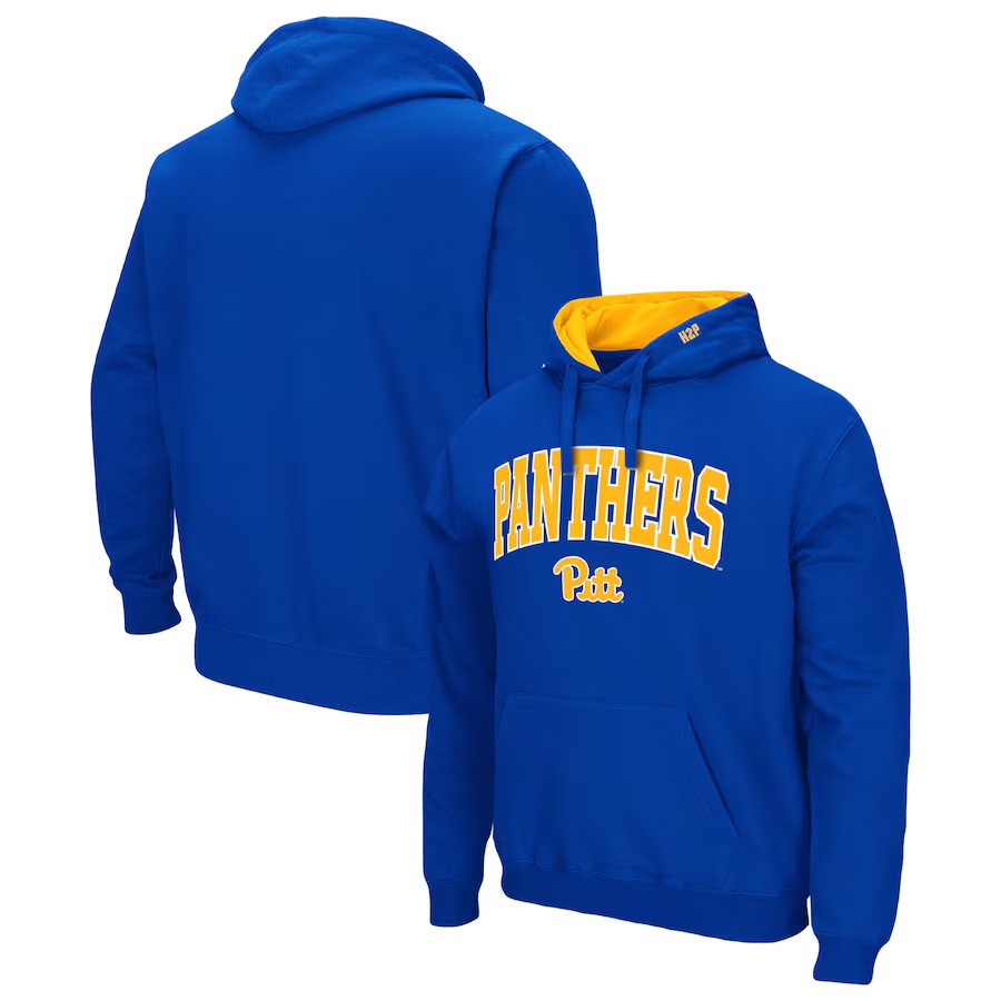 Pitt Panthers NCAA Colosseum Arch & Logo 3.0 Pullover Hoodie - Royal (USA Stock) - UKASSNI