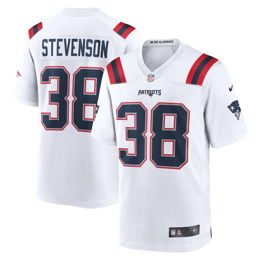 Rhamondre Stevenson New England Patriots Nike Game Player Jersey - White - UKASSNI