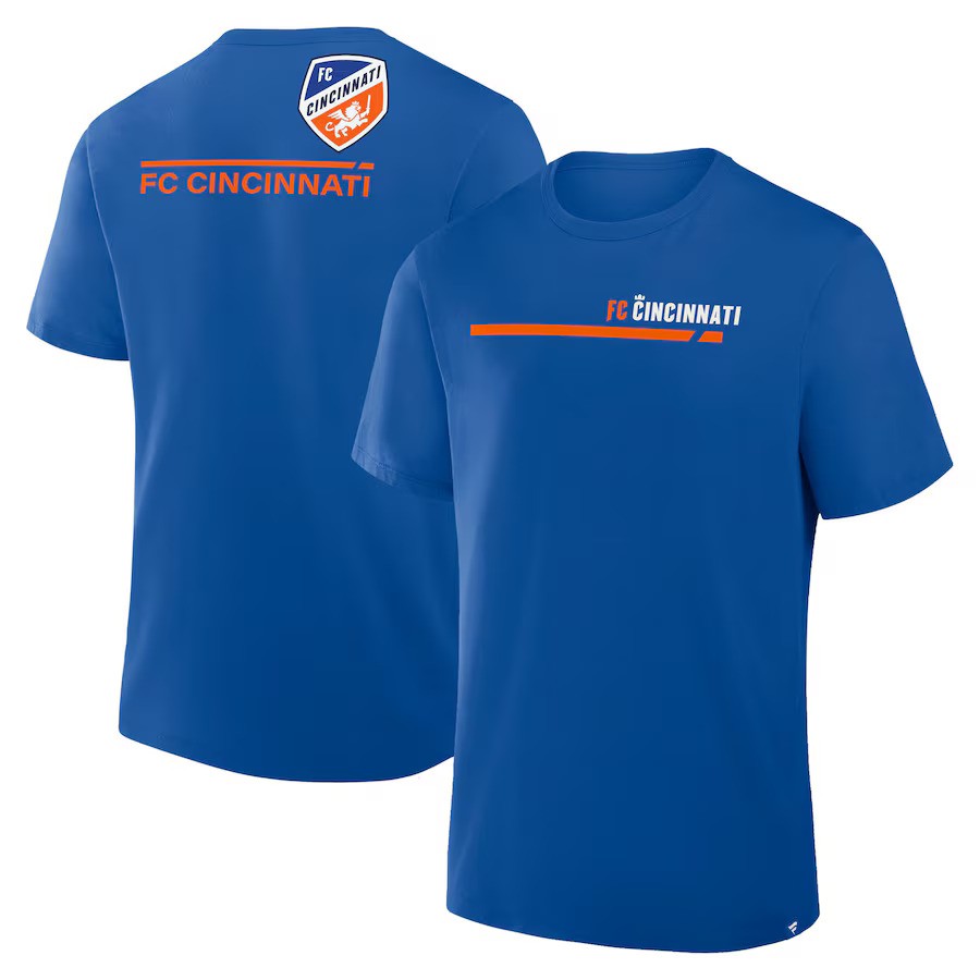 FC Cincinnati MLS Fanatics Corner Kick Legacy T-Shirt - Blue - UKASSNI
