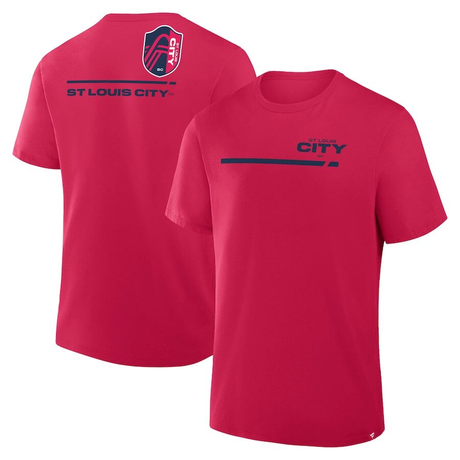 St. Louis City SC MLS Fanatics Corner Kick Legacy T-Shirt - Red - UKASSNI