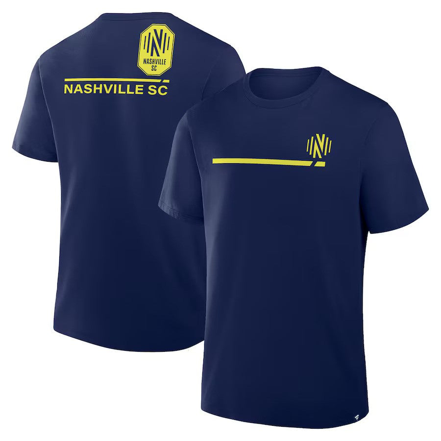 Nashville SC MLS Fanatics Corner Kick Legacy T-Shirt - Navy - UKASSNI