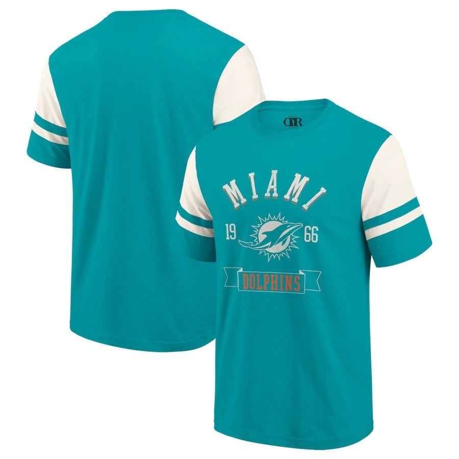 Miami Dolphins Darius Rucker Football T-Shirt – Aqua (USA Stock) - UKASSNI