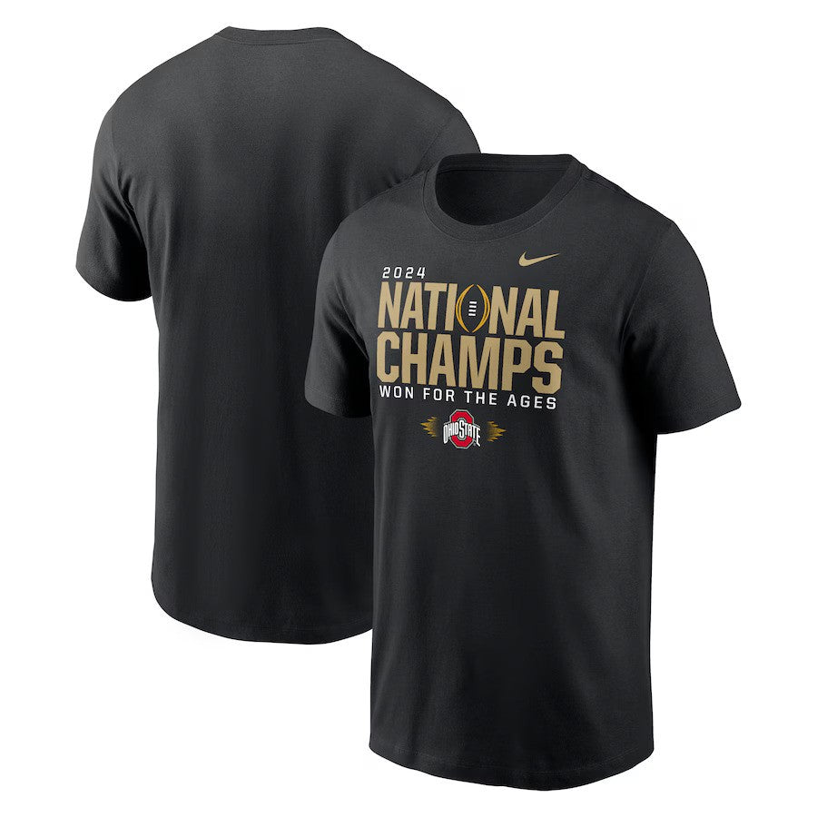 Ohio State Buckeyes NCAA Nike College Football Playoff 2024 National Champions Locker Room T-Shirt - Black - UKASSNI