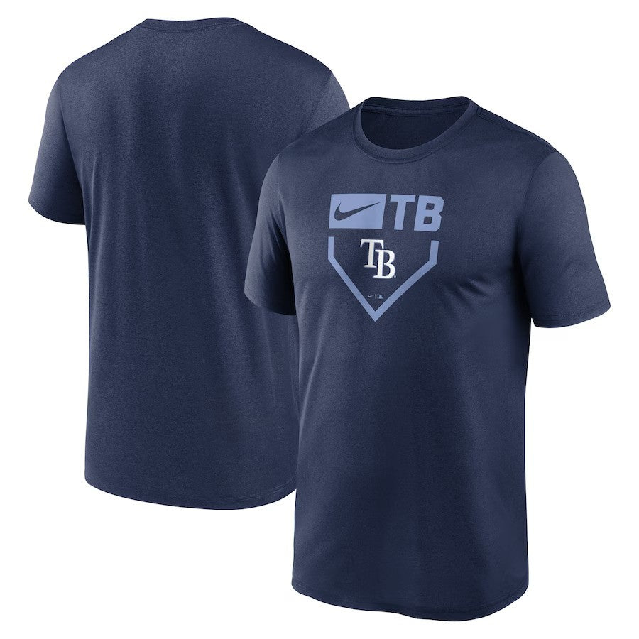 Tampa Bay Rays Nike Home Plate Icon Legend Performance T-Shirt - Navy - UKASSNI