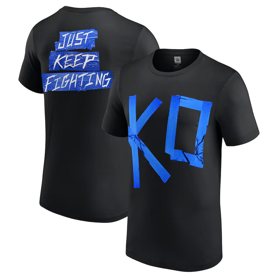 Kevin Owens Blue Tape T-Shirt - Black - UKASSNI