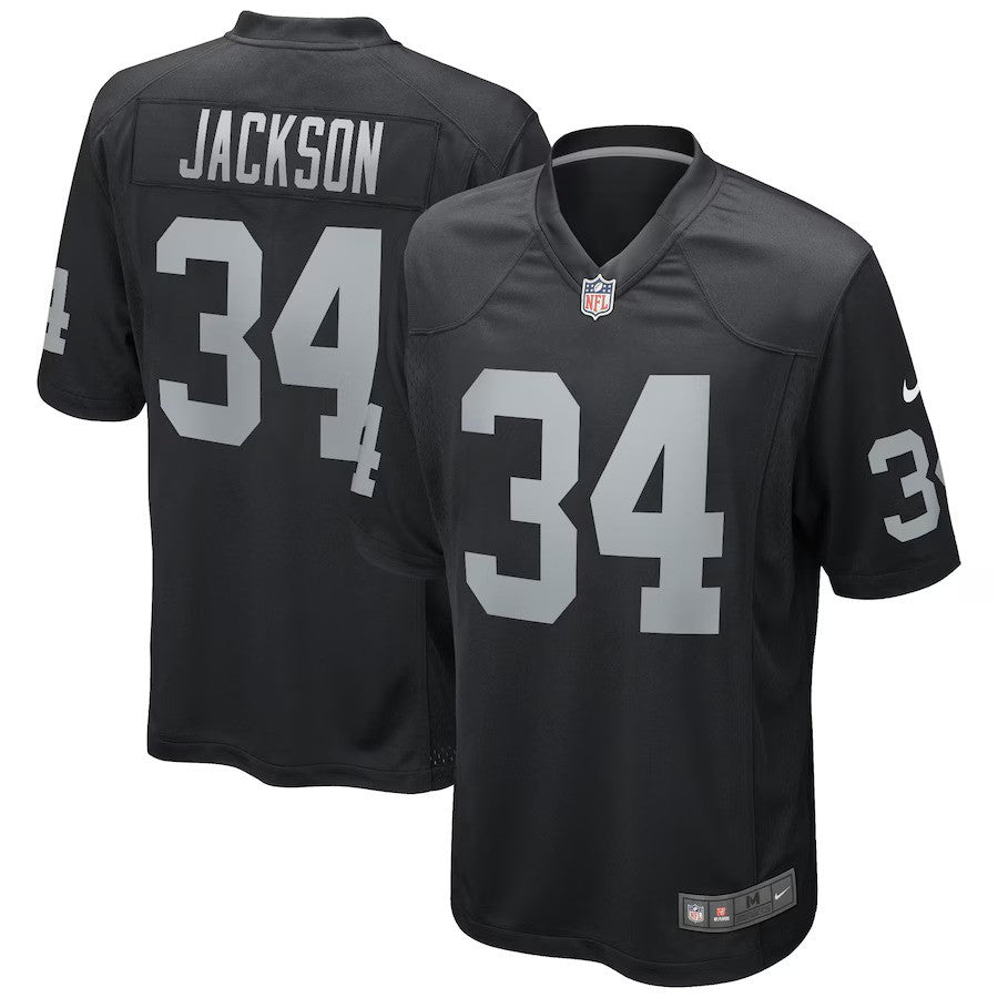 Bo Jackson Las Vegas Raiders Nike Game Retired Player Jersey - Black - UKASSNI