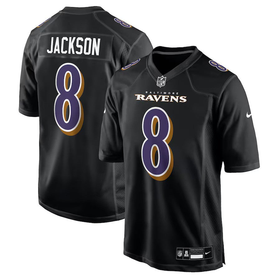 Lamar Jackson NFL Baltimore Ravens Nike Fashion Jersey – Carbon Black (USA Stock) - UKASSNI