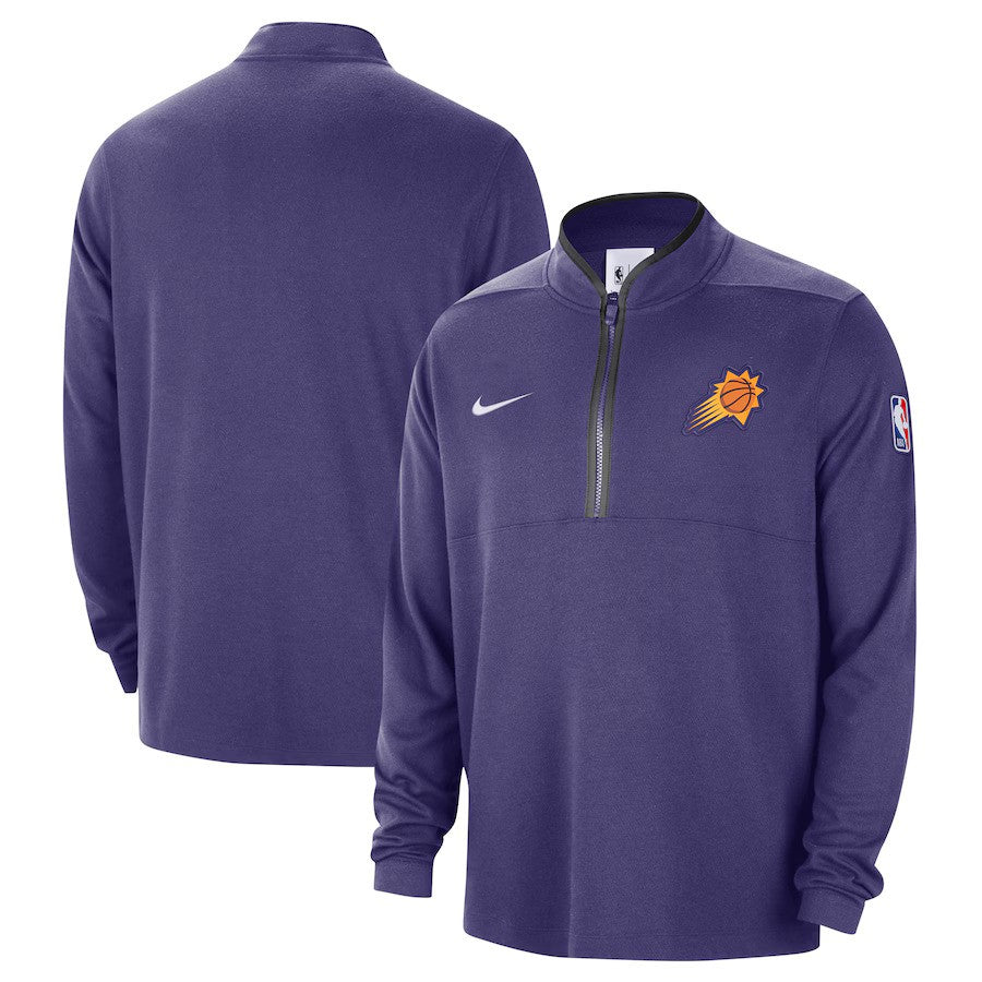 Phoenix Suns 2024/25 Courtside Performance Half-Zip Top – Purple (USA Stock) - UKASSNI