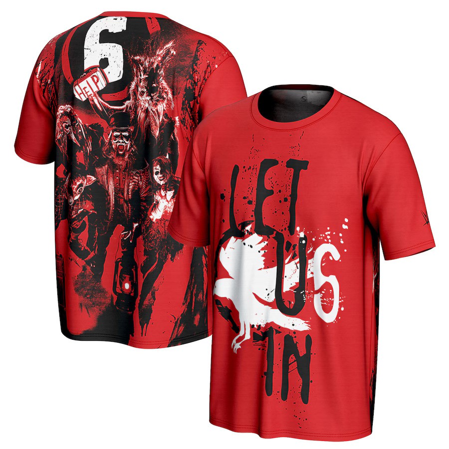 Wyatt Sicks WWE UK ProSphere “Let Us In” T-Shirt – Red (UK Stock) - UKASSNI