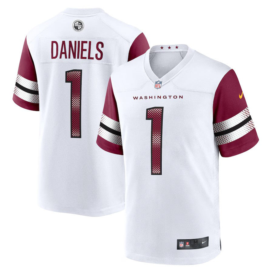 Jayden Daniels Washington Commanders Nike 2024 NFL Draft First Round Pick Player Game Jersey - White - UKASSNI